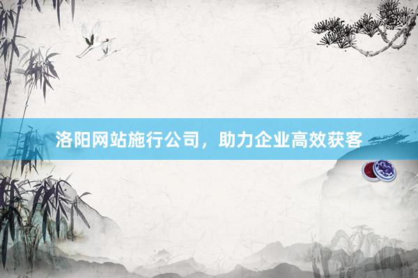 洛阳网站施行公司，助力企业高效获客